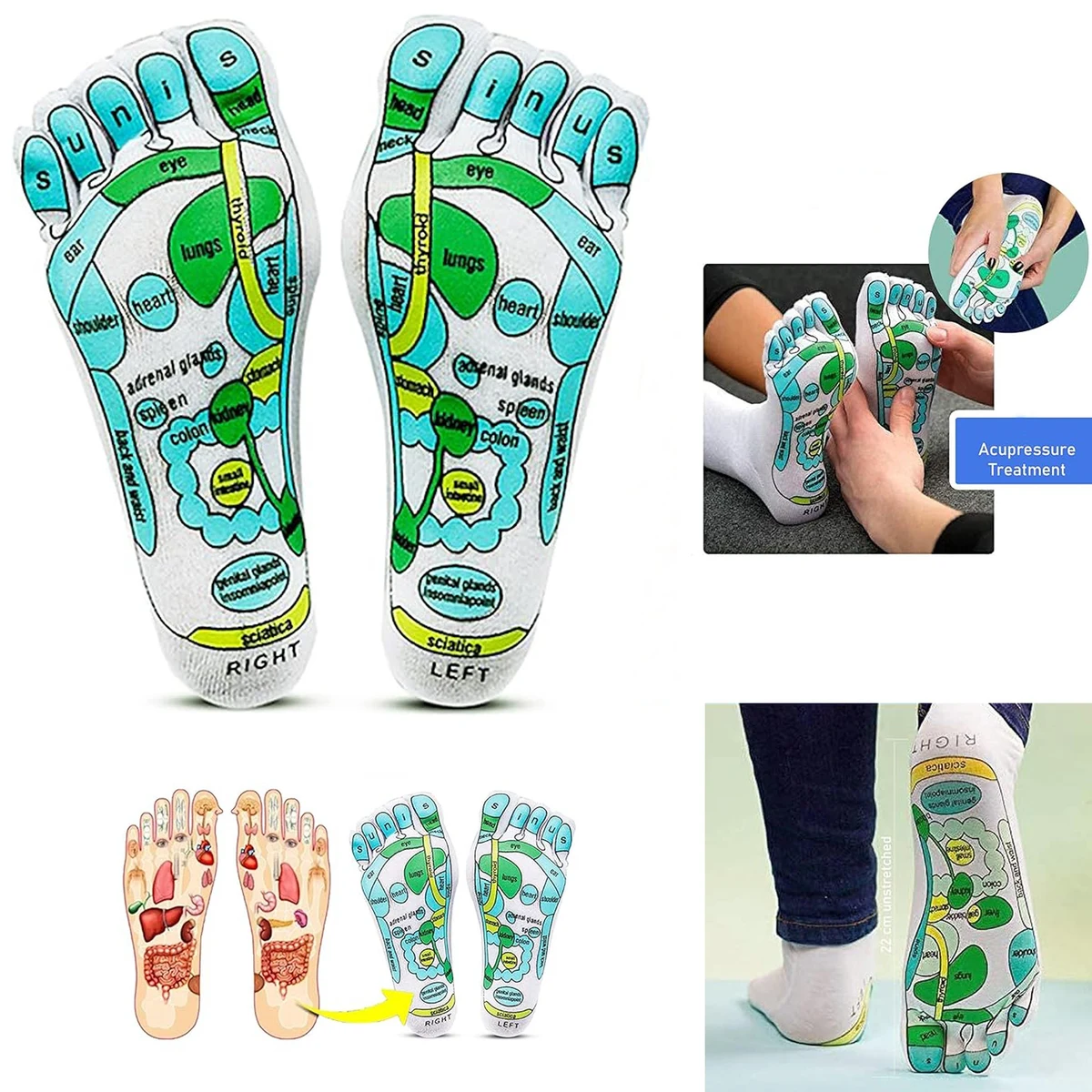 Acupressure Reflexology Foot Massage Socks 1