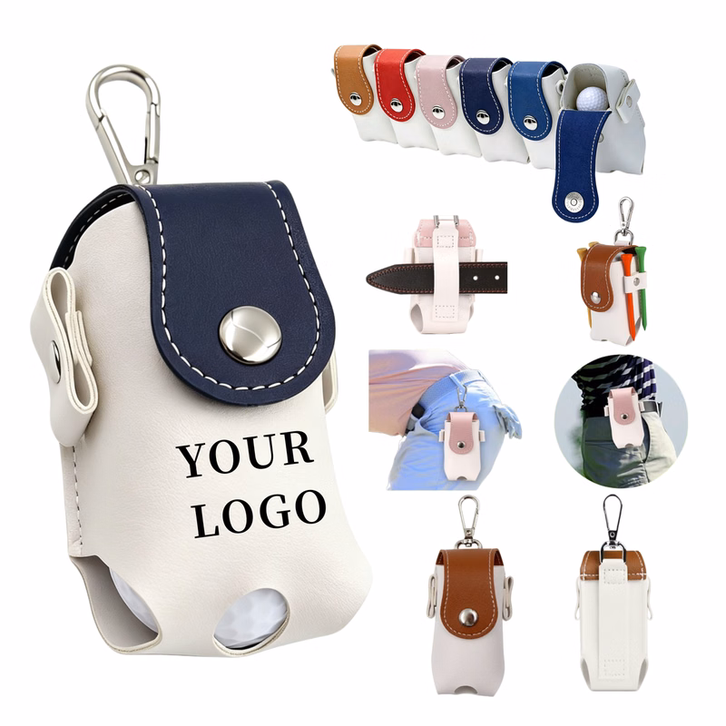 Colorblock Mini Golf Ball Pouch Carabiner