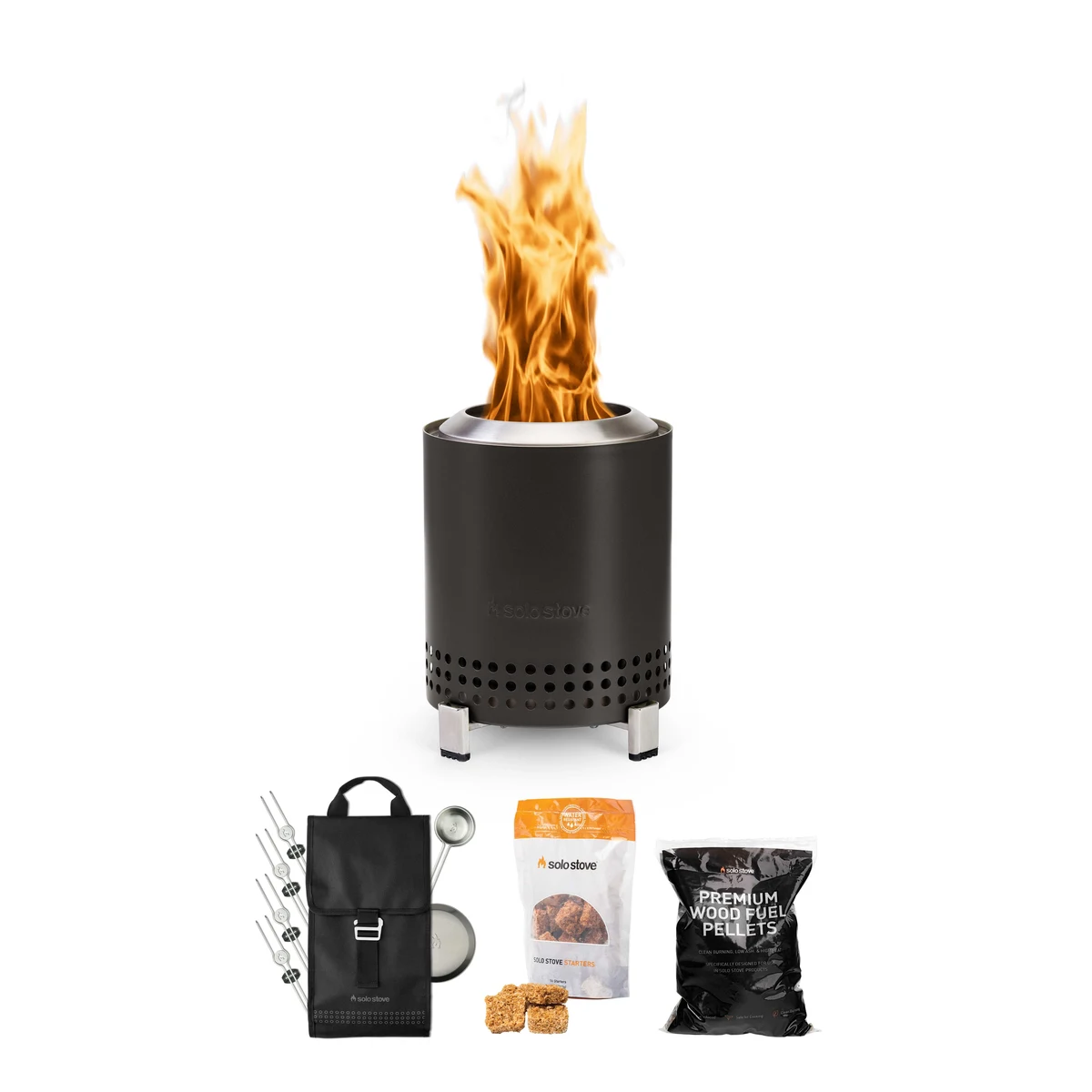 Solo Stove - Mesa 5" Tabletop Fire Pit - Roasty Bundle (Ash) 1