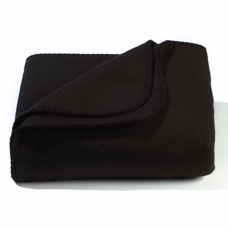 CLOSEOUT - Black Value Fleece Throw Blanket