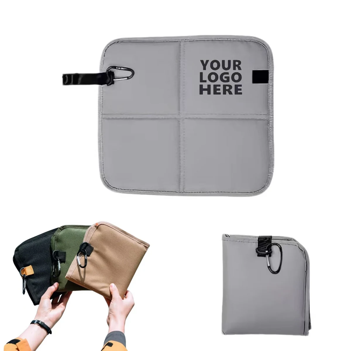 Carabiner Foldable Oxford Seat Pad For Trips 1