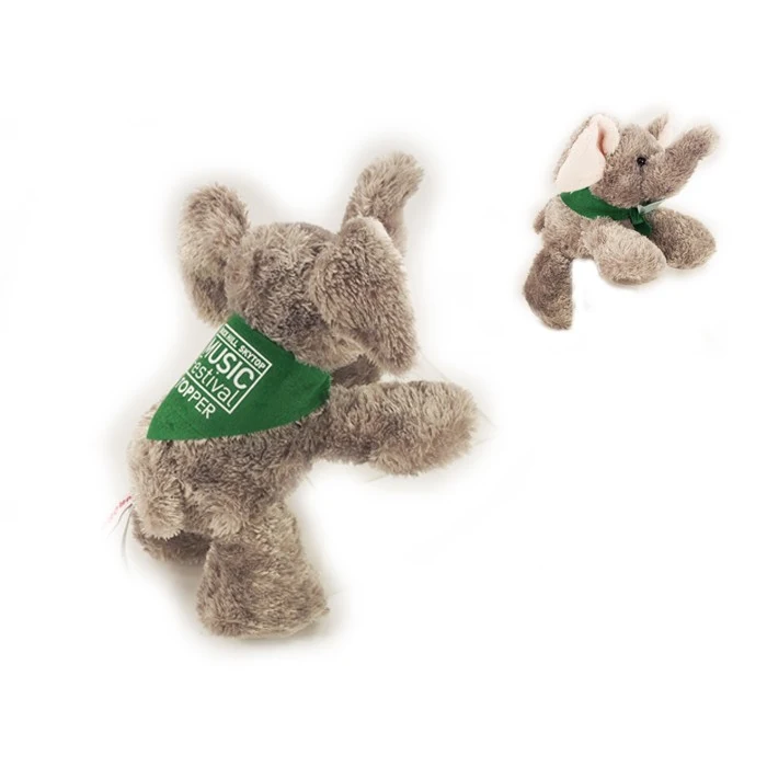 8" Ellie the Elephant with bandana and one color imprint 1