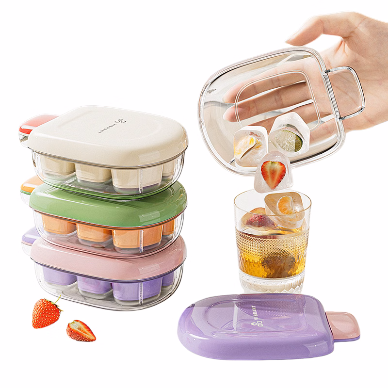 Mini Popsicle Shaped Press Ice Cube Tray