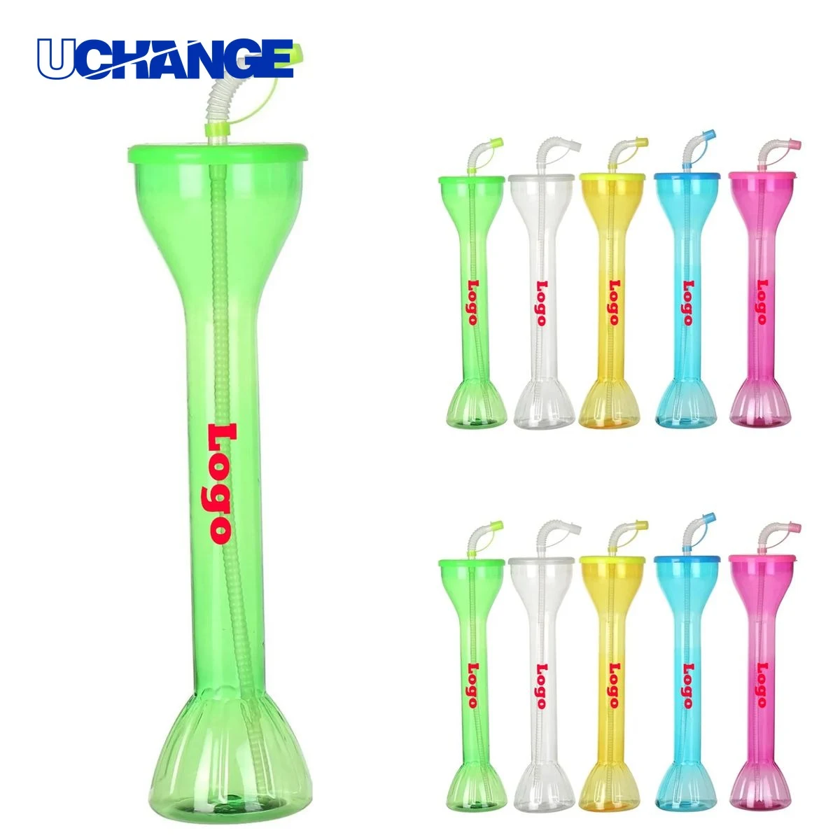 20 oz Dumbbell Shaped Slushy Cup Tumbler with Straw 1