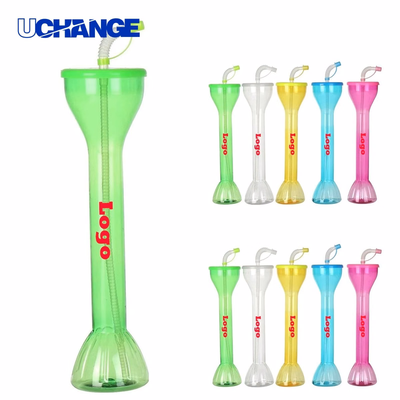 20 oz Dumbbell Shaped Slushy Cup Tumbler with Straw
