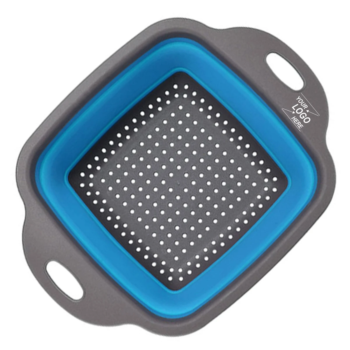 Small Square Collapsible Silicone Strainer 1