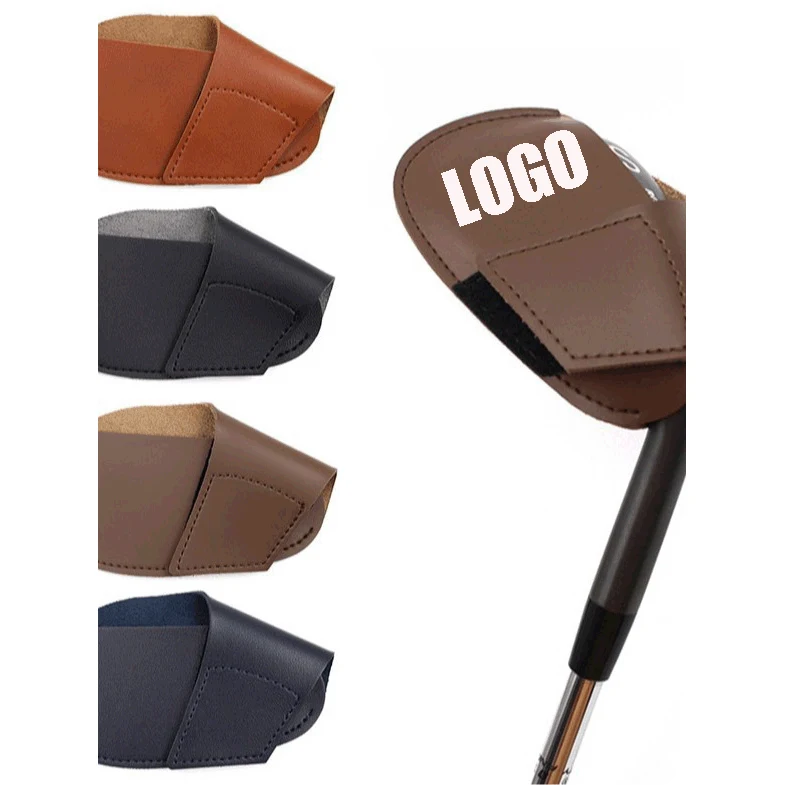 Leather Golf Iron Head Covers Set / PU Leather Golf Club Head Cover 1