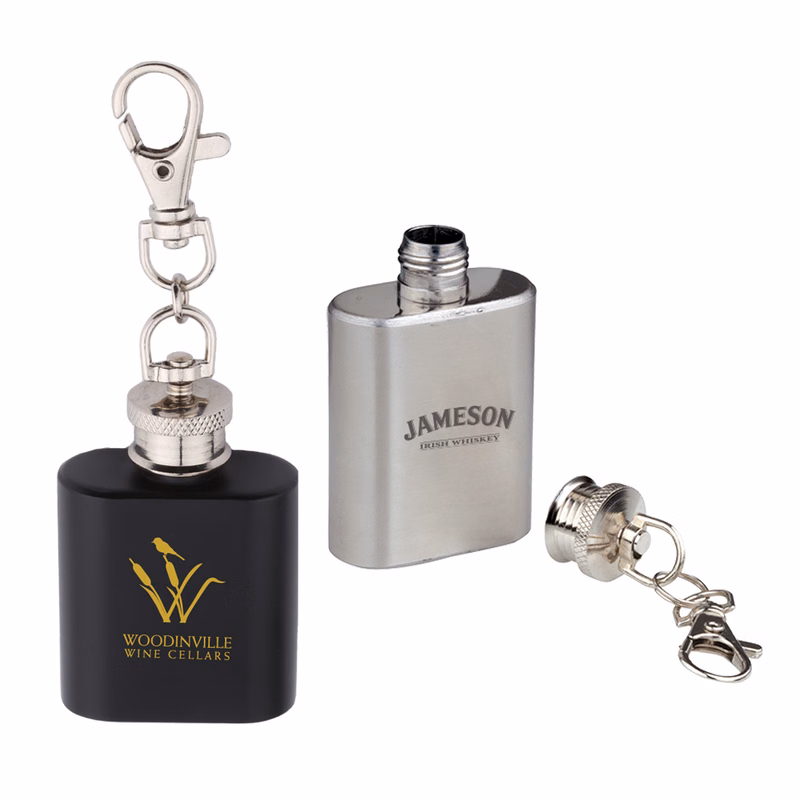 1 Oz. Mini Stainless Steel Flask