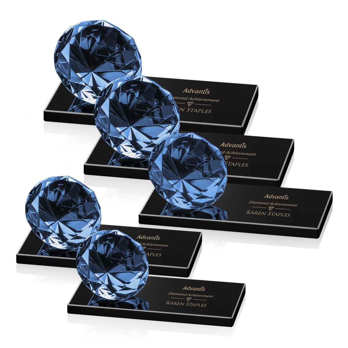 Gemstone Award on Black - Sapphire 1