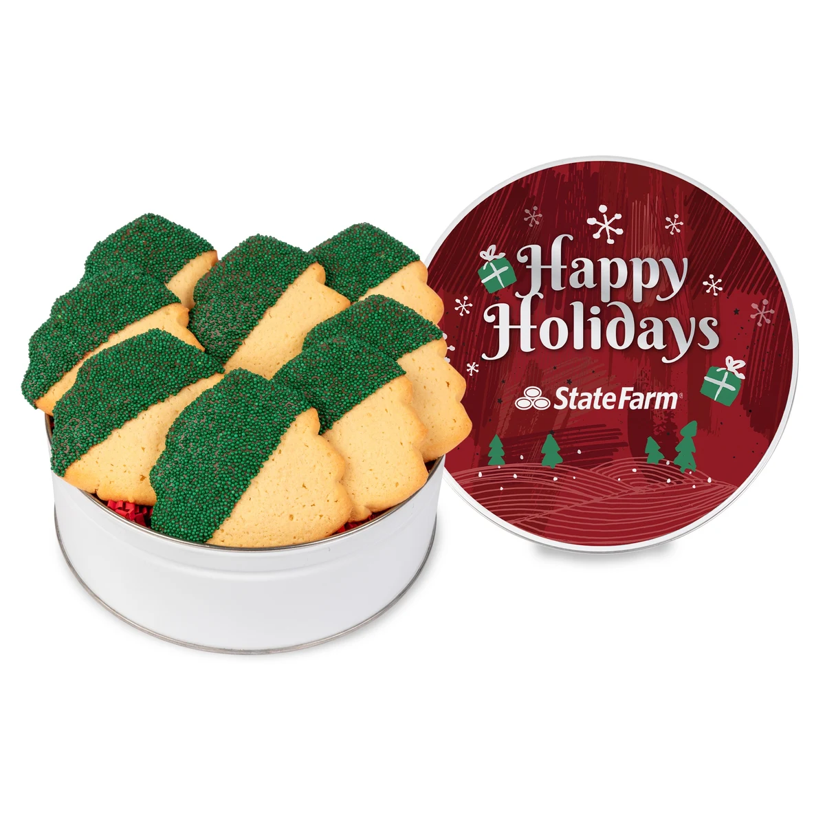 Decadent Christmas Tree Cookie Gift Tin 1