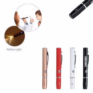Portable LED Flashlight With Rechargeable Battery And Metal Clip