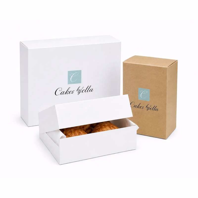 White & Kraft Pastry Boxes