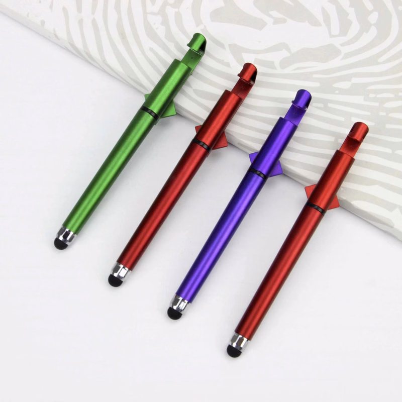 Plastic Pens with Touch Screen Stylus and phone holder