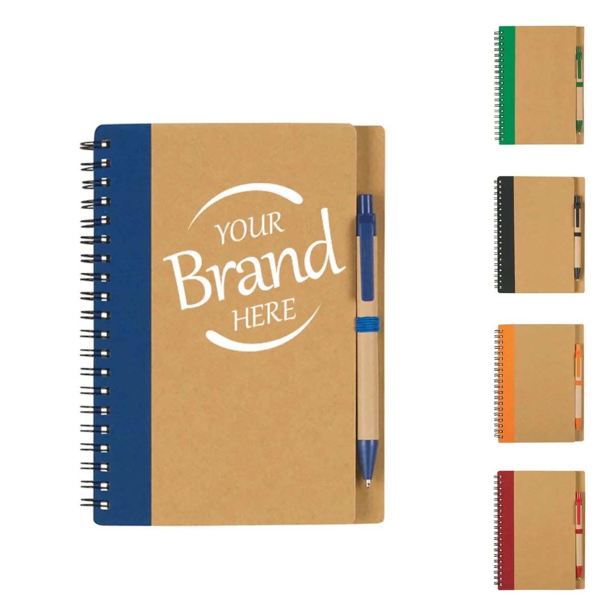 Lined Spiral Journal Notebook With Pen 1