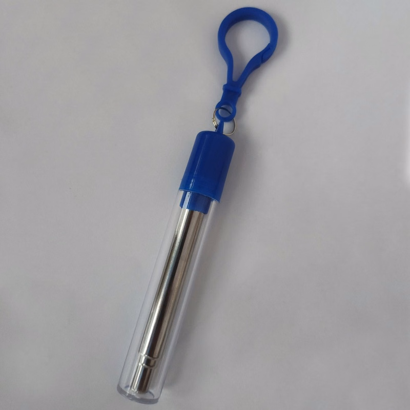 Telescopic Stainless Straw in Carabiner Case