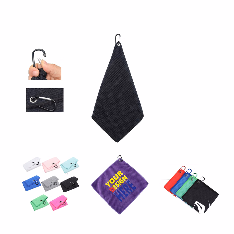 Waffle Golf Towel With Clip