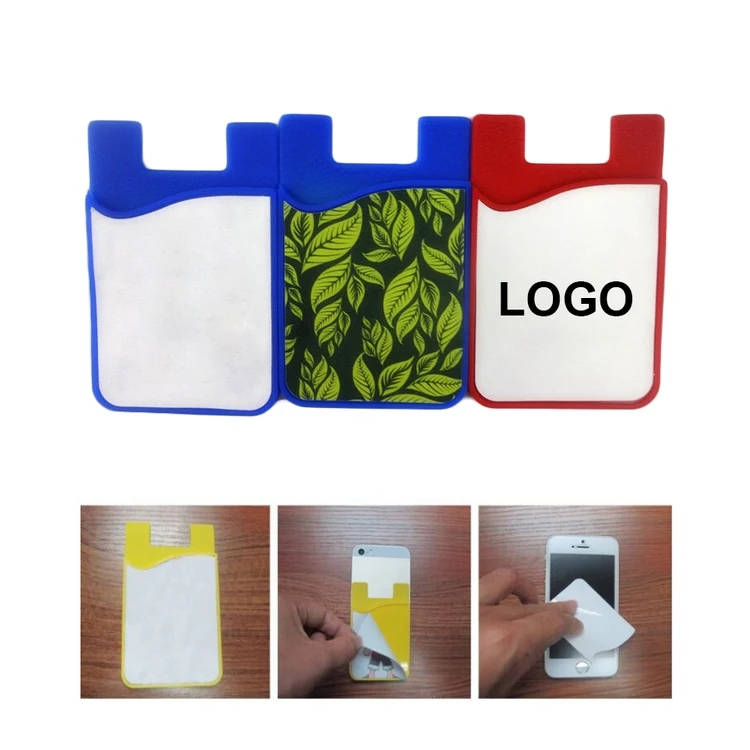 SM00123 - Adhesive Silicone Card Case for Phones - Full Color Imprint 1
