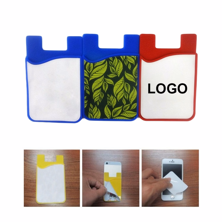 SM00123 - Adhesive Silicone Card Case for Phones - Full Color Imprint
