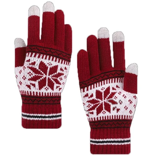 Women's Waffle Knit Gloves With Sensitive Touch And Custom Logo 1