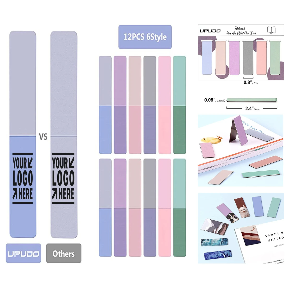 9 x 4.72 x 0.39 Inches Foldable Magnetic Color Bookmark 1