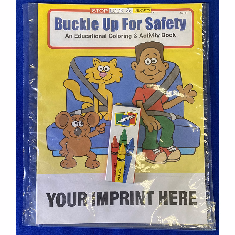 COLORING SET - Buckle Up for Safety Coloring Book Fun Pack