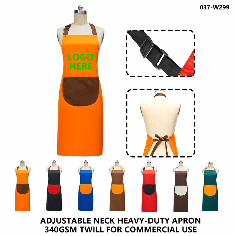 Color-Block Custom Apron for Professionals - Logo Ready & Heavy-Duty
