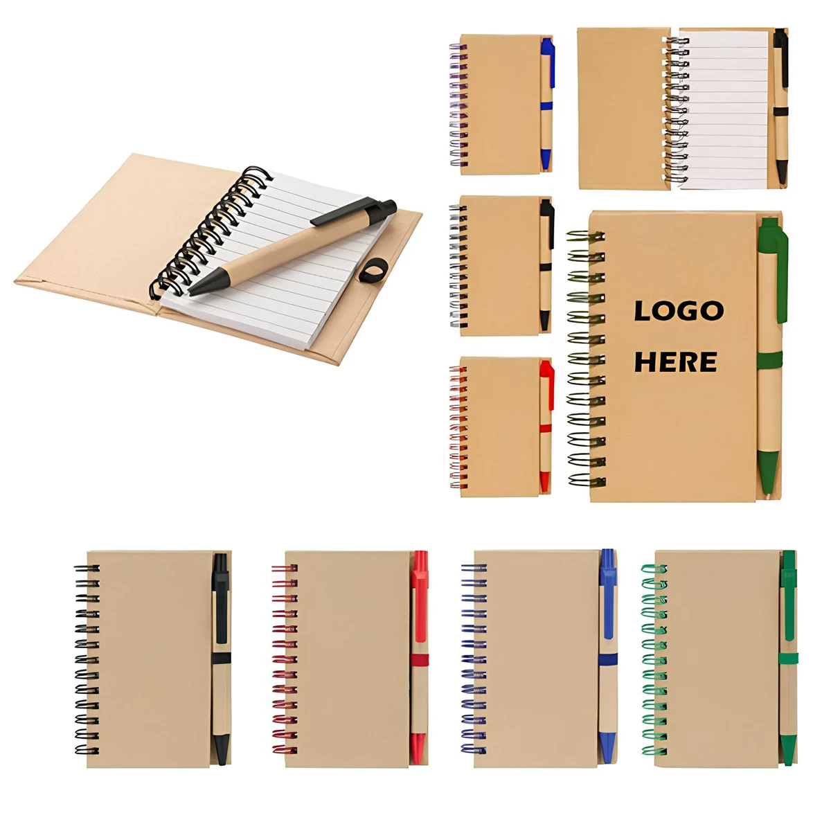 Recycled Spiral Notebook W/ Pen 1