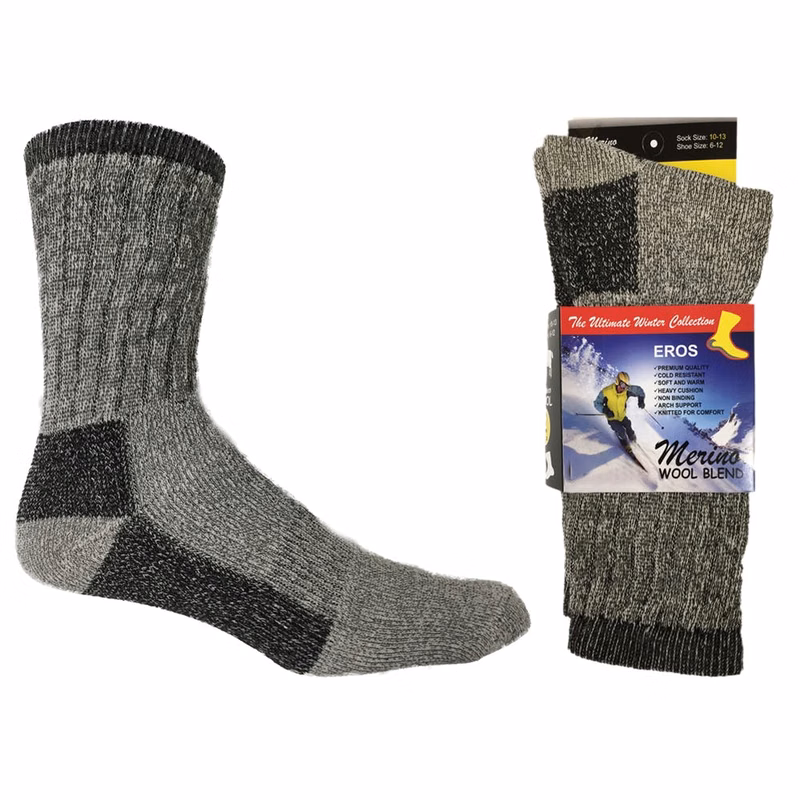 Women's Thermal Sport Socks - Merino Wool 2 Pack Size 9-11