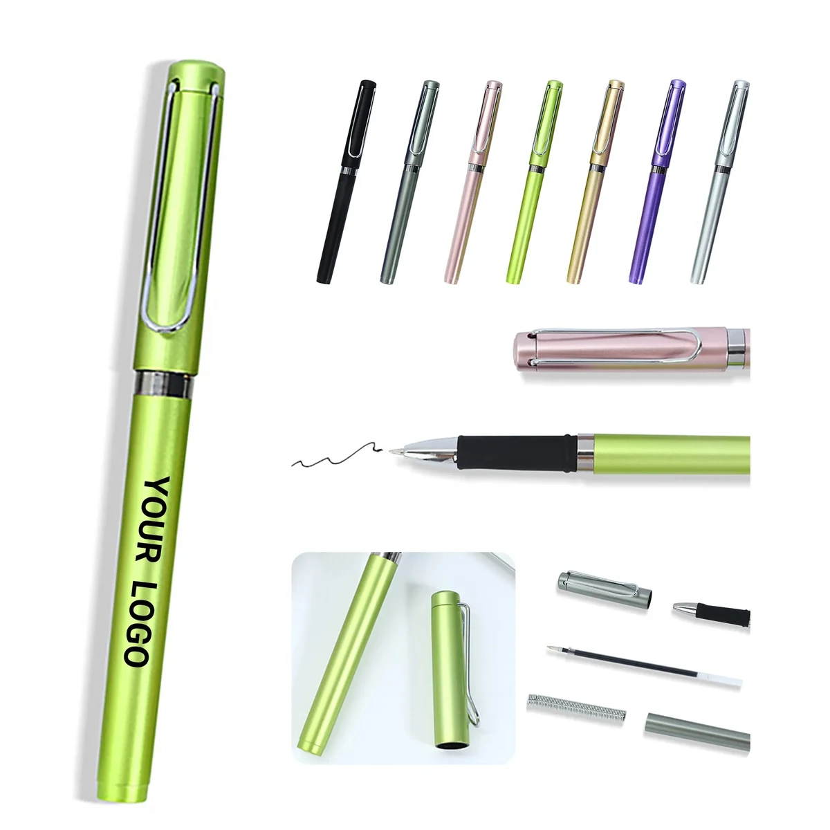 Durable Metal Pen with Slanted Dual Tip Design 1