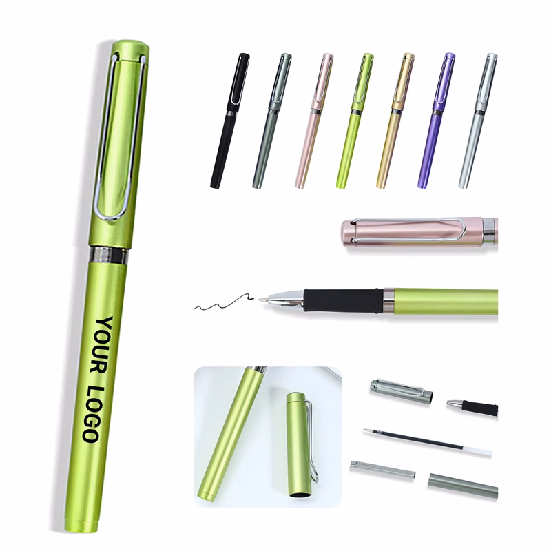 Durable Metal Pen with Slanted Dual Tip Design