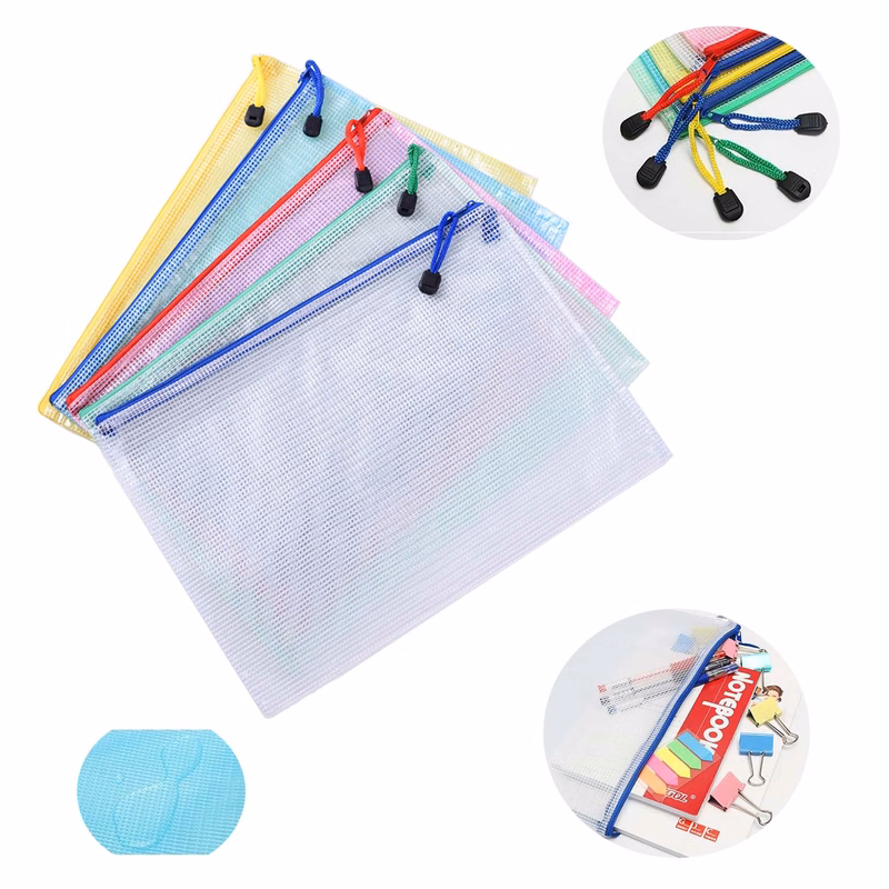 A4 Document ClearPVC Grid File Bag