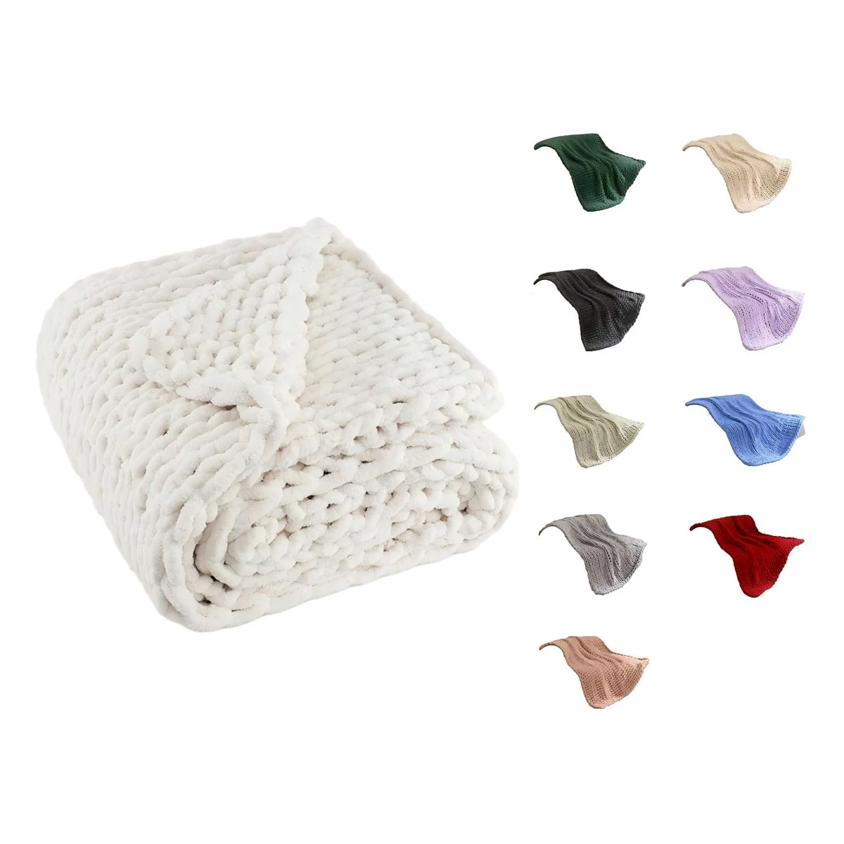 Blank Promo Chunky Chenille Polyester Throw 1