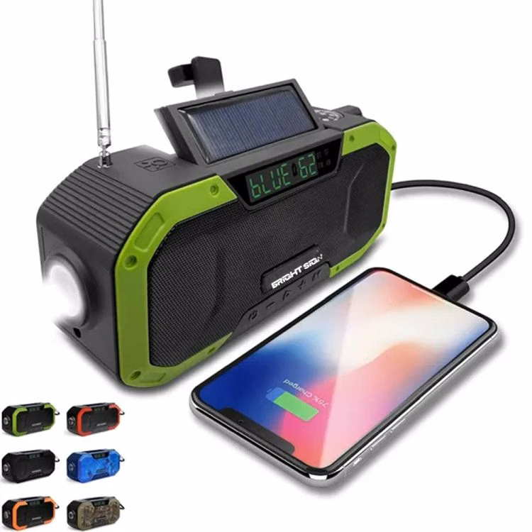 Bluetooth Hand Crank Emergency Radio Solar Power