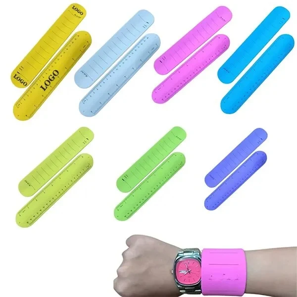 Silicone Reusable Writable Memo Wristband Ruler 1