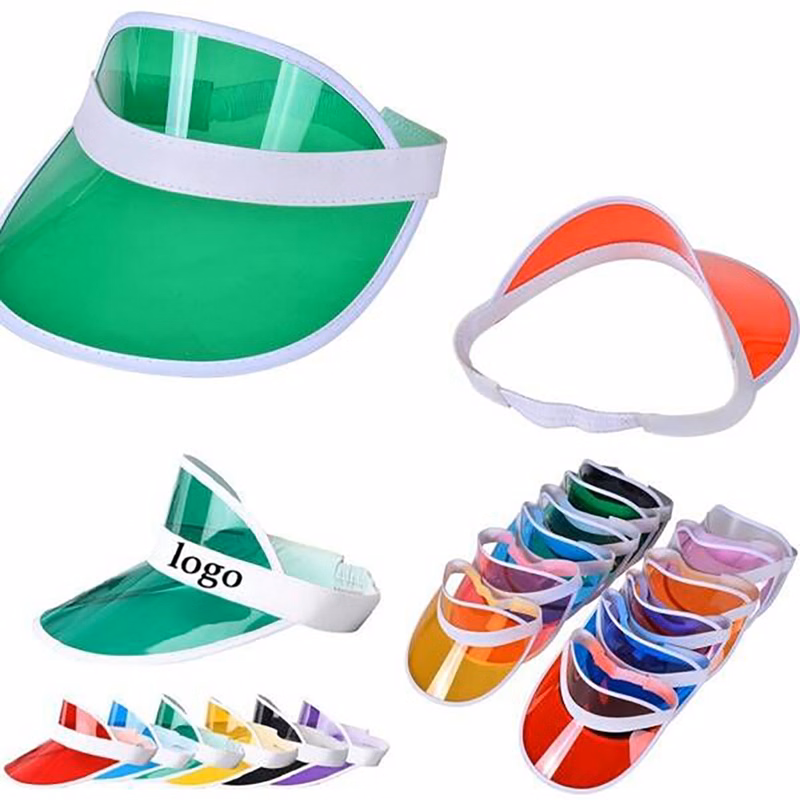 Black UV Protection Cap Sunhat Clear Hat for Sports Beach Golf Tennis