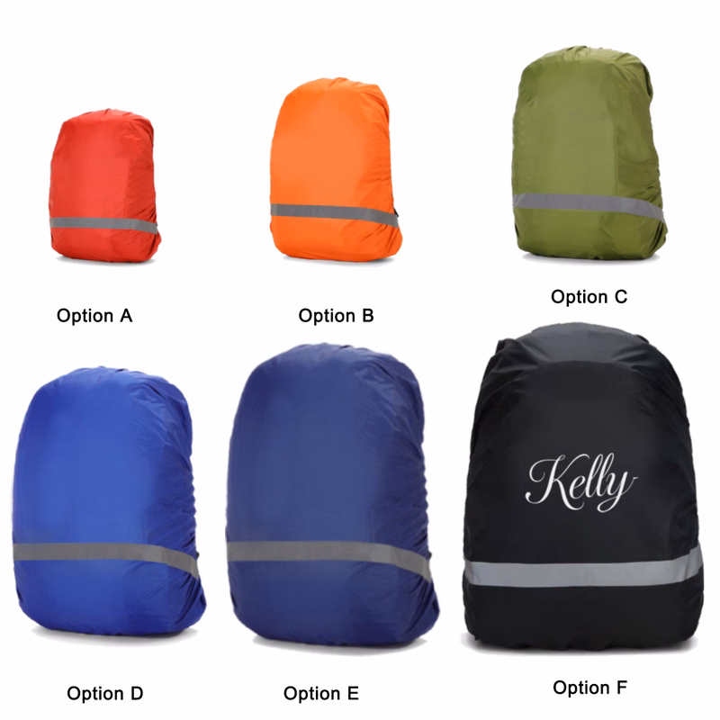 Polyester Waterproof Backpack Rain Cover w/ Reflective Strip