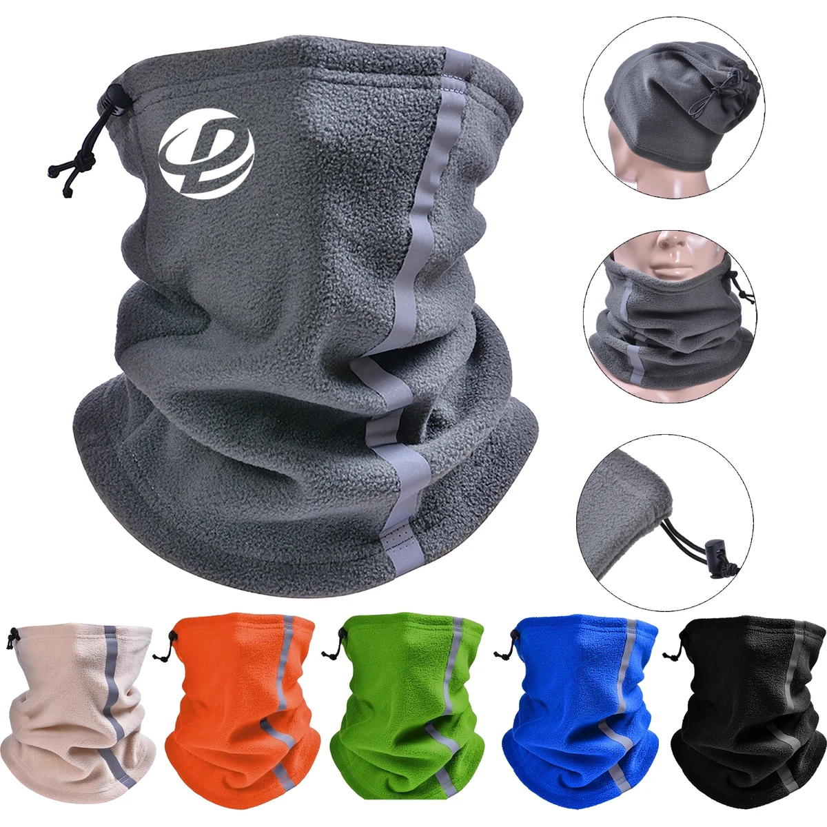 Fleece Neck Warmer Gaiter Thick Thermal Windproof for Unisex 1