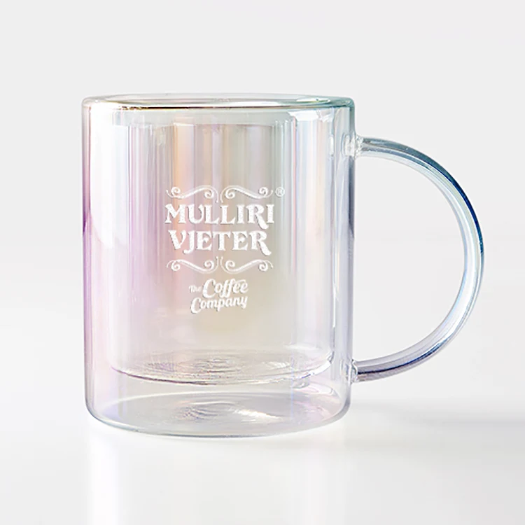 12 oz Asobu Iridescent Glass Coffee Mug 1