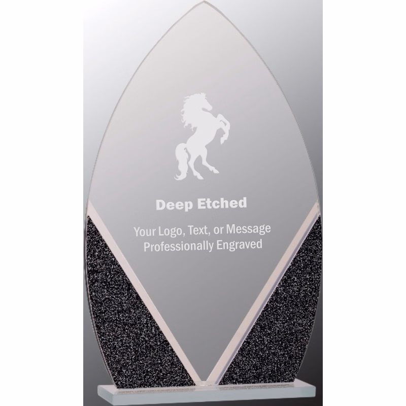 7 1/4" Oval Designer Glass Award