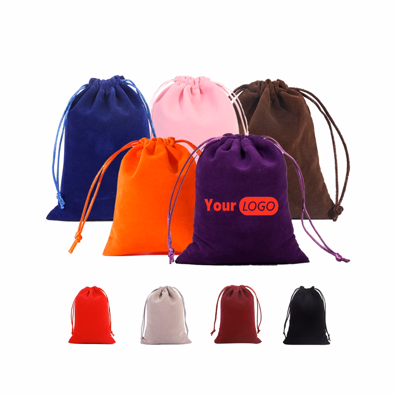Portable Drawstring Plush Bag