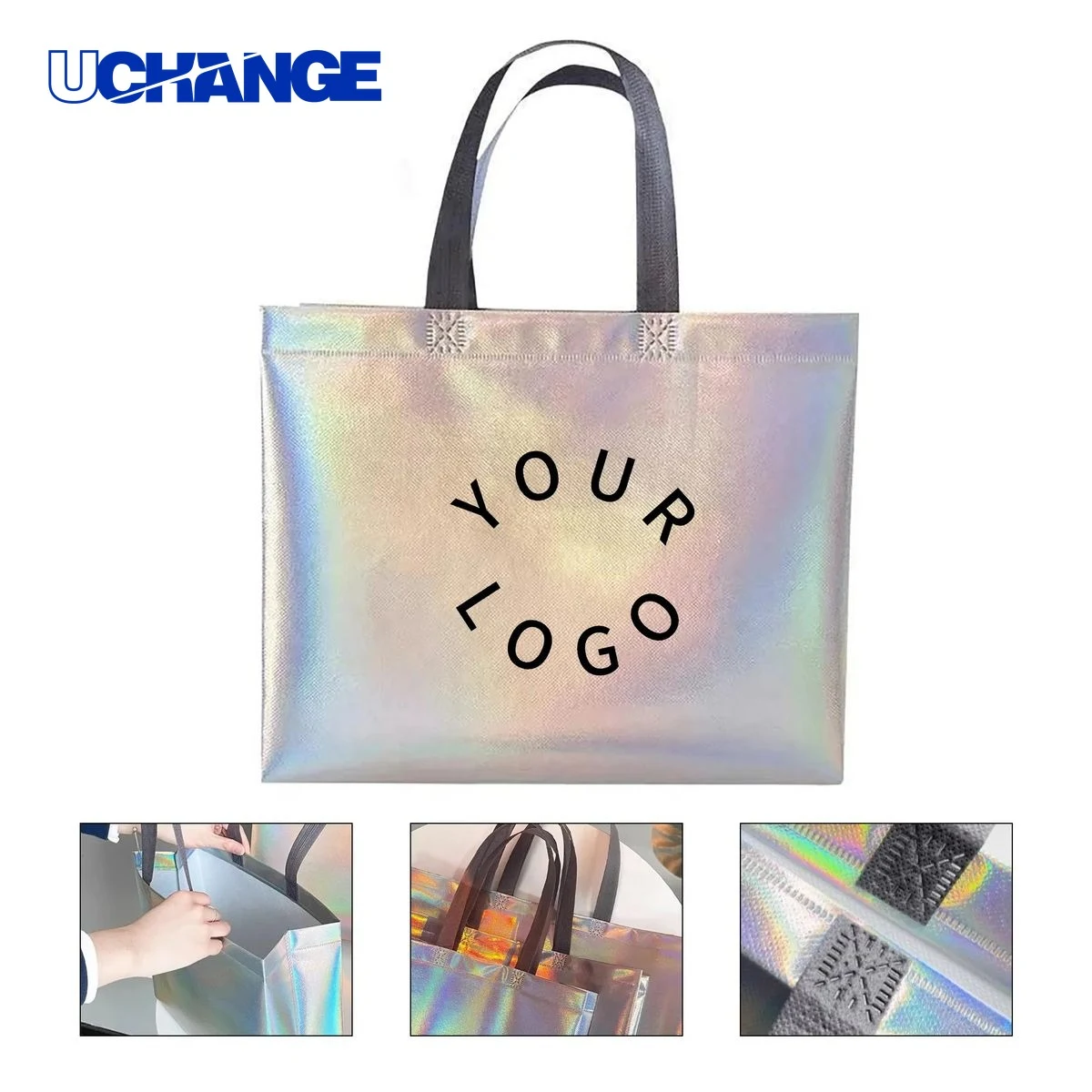 Glitter Non Woven Gift Tote Bag 1
