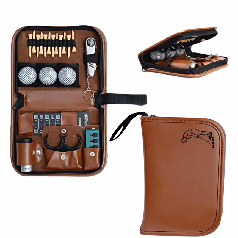 MOQ 20 PCS Golf Accessories Set Pu Bag