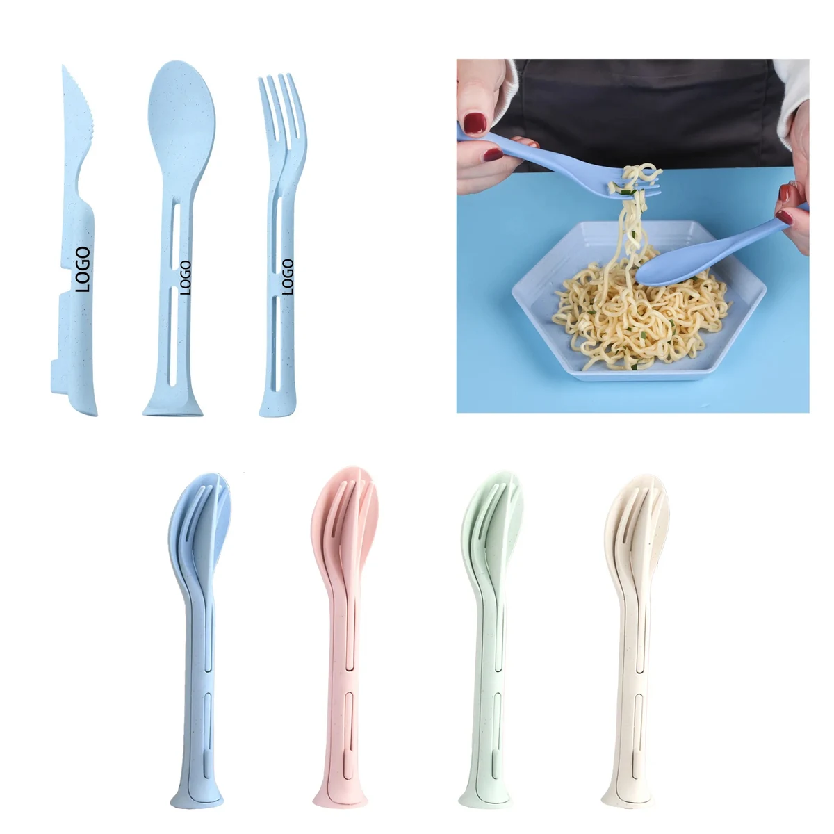 Safety Three in One Knife And Fork 1