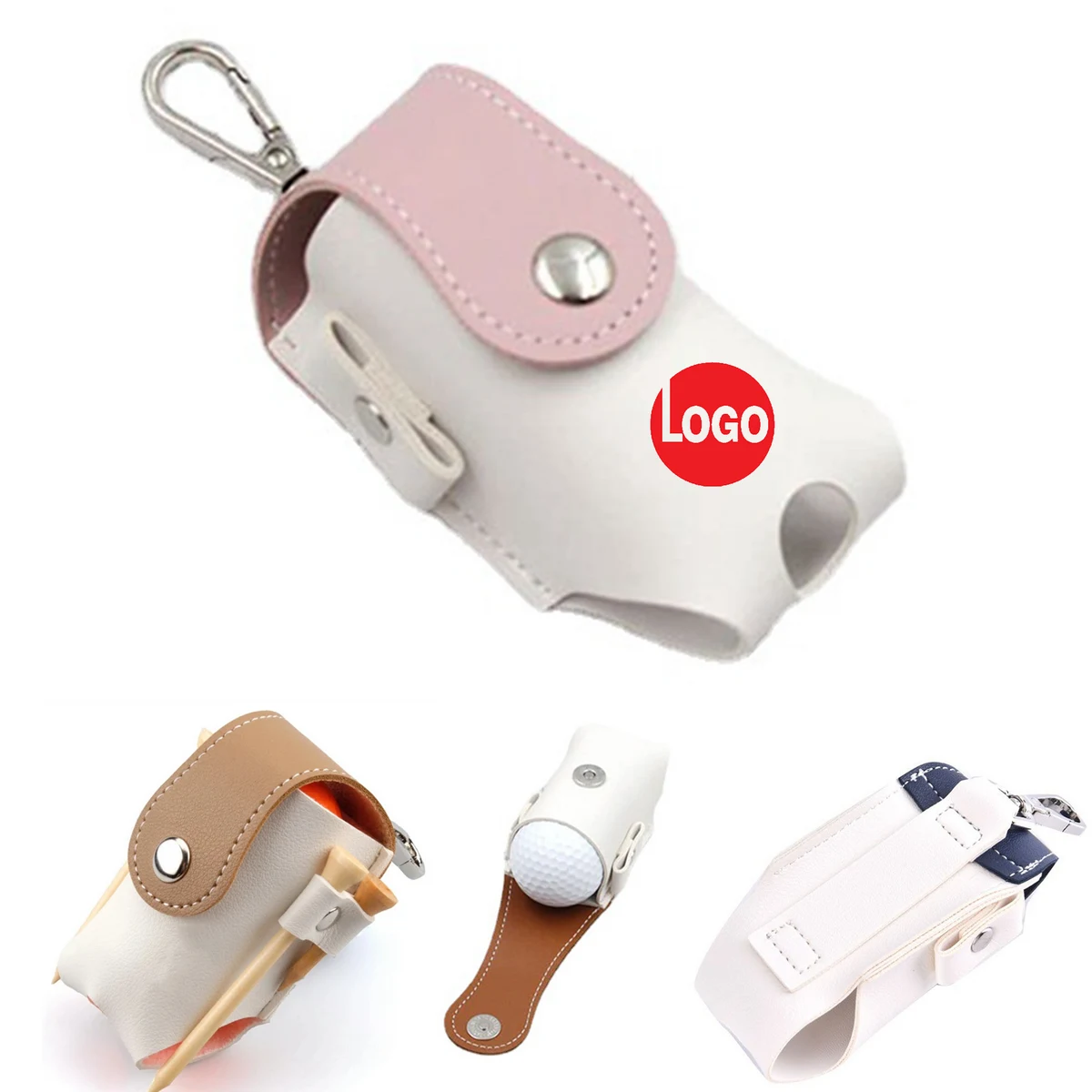 Golf PU Leather Belt Bag With Keychain 1