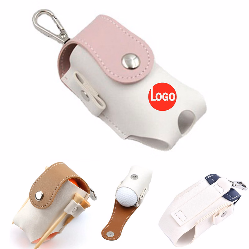 Golf PU Leather Belt Bag With Keychain