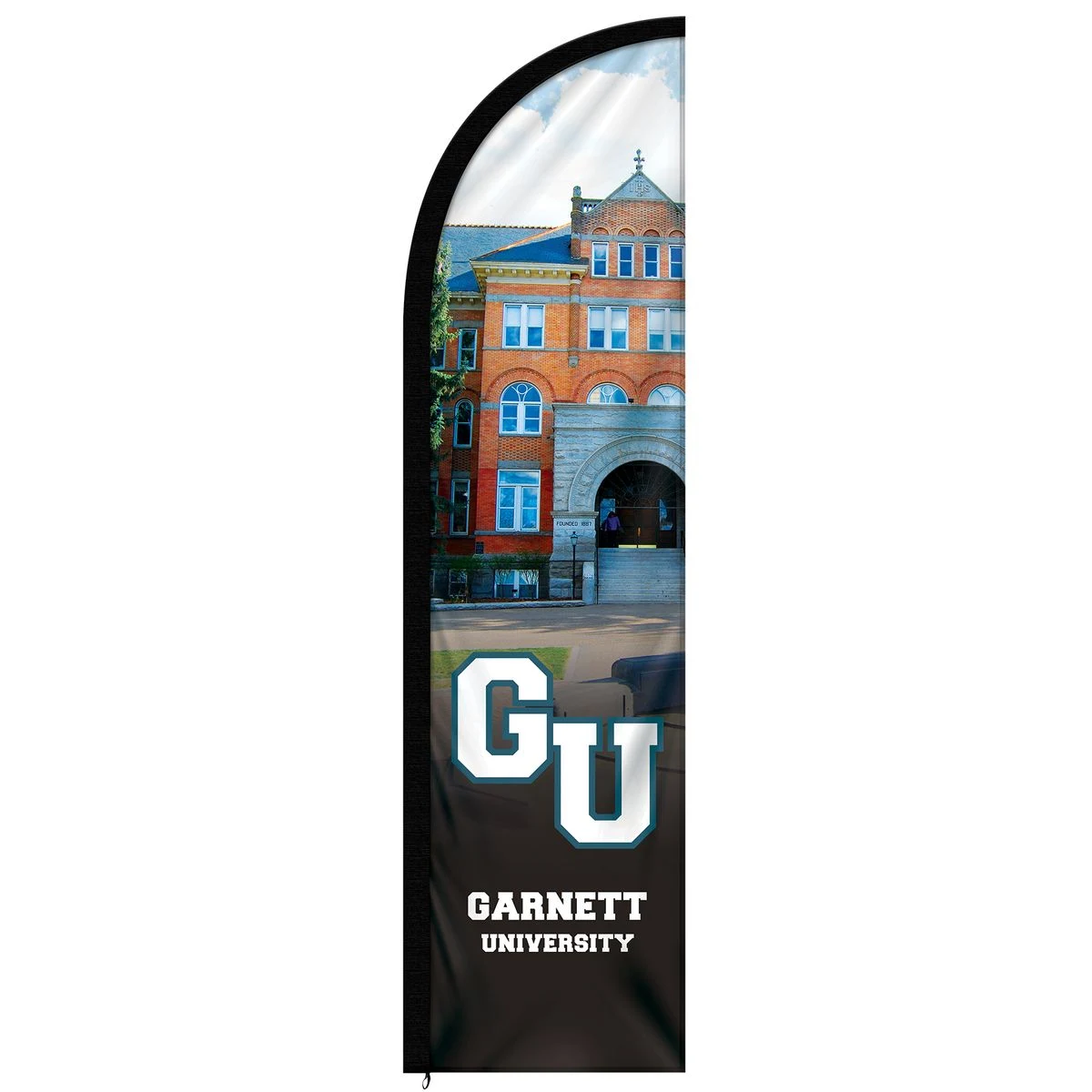 8' Single Reverse Custom Portable Half Drop Banners 1