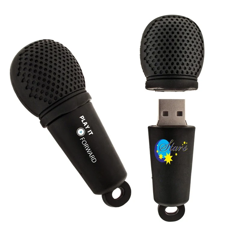 1GB PVC Microphone USB Drive 1