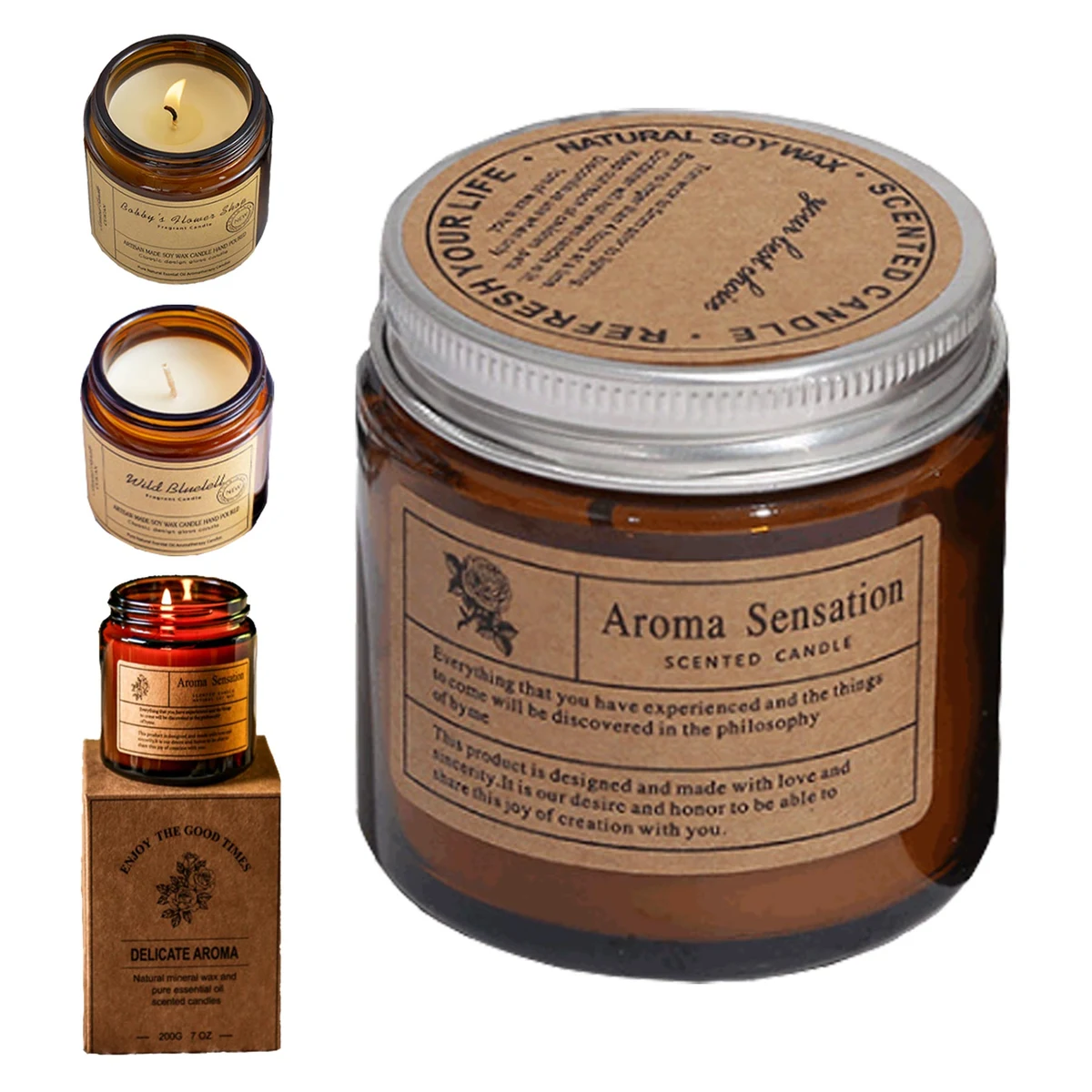 Home Decorative Scented Candle with Lid 1