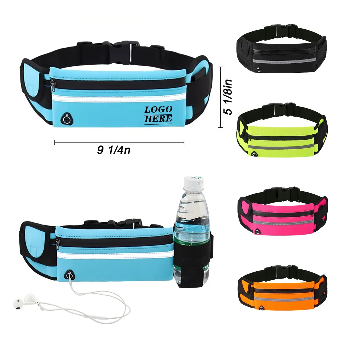 Sports Waist Bag With Bottle Pocket 1