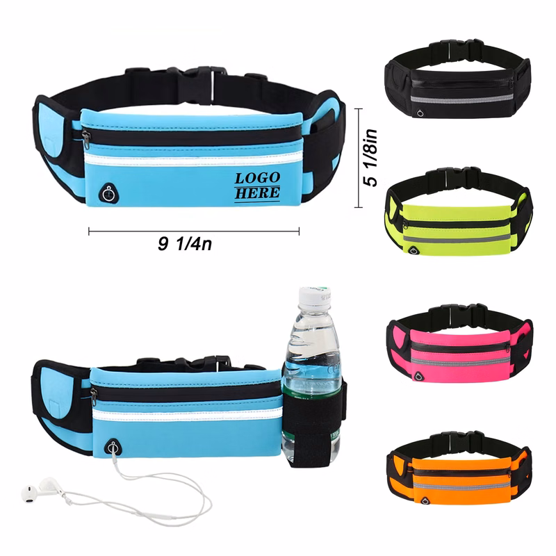 Sports Waist Bag With Bottle Pocket